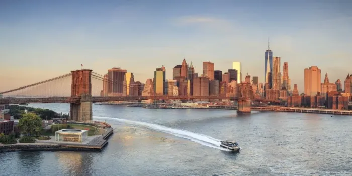 Framed Print : USA, New York, New York City, Lower Manhattan and Brooklyn Bridge Framed Print : USA, New York, New York City, Lower Manhattan and Brooklyn Bridge