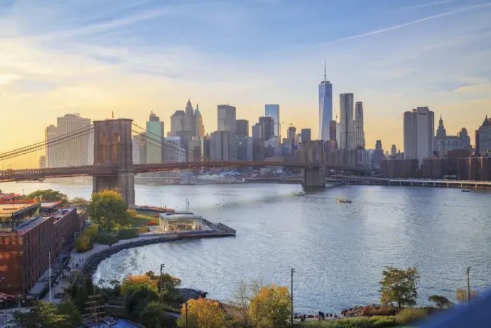 Framed Print : USA, New York, New York City, Lower Manhattan and Brooklyn Bridge Framed Print : USA, New York, New York City, Lower Manhattan and Brooklyn Bridge