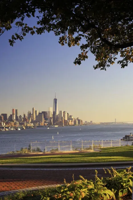 Framed Print : USA, New York, New York City, Manhattan Skyline from New Jersey Framed Print : USA, New York, New York City, Manhattan Skyline from New Jersey