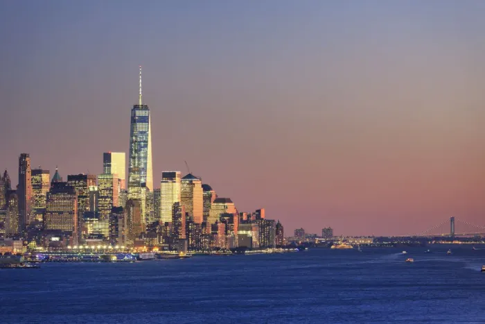 Framed Print : USA, New York, New York City, Manhattan Skyline from New Jersey Framed Print : USA, New York, New York City, Manhattan Skyline from New Jersey