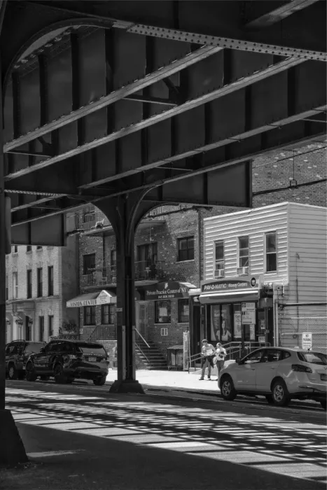 Framed Print : USA, New York, Queens, Astoria, under the subway Framed Print : USA, New York, Queens, Astoria, under the subway