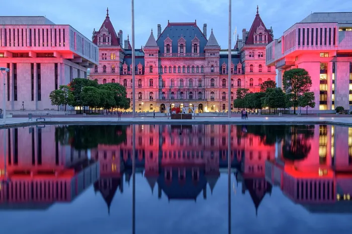 Framed Print : USA, New York, Upstate, Albany, State Capitol