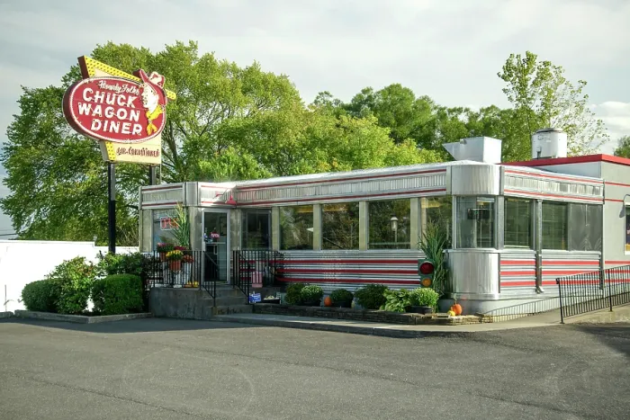 Framed Print : USA, New York, Upstate, Gifford, Chuck Wagon Diner Framed Print : USA, New York, Upstate, Gifford, Chuck Wagon Diner