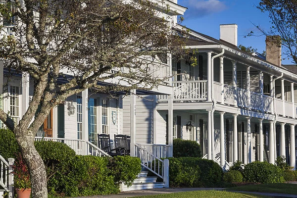 USA, North Carolina, Beaufort, historic district homes