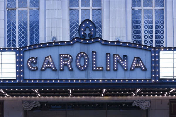 USA, North Carolina, Greensboro, marquee of the Carolina Theater