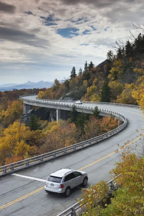 Framed Print : USA, North Carolina, Linville, Linn Cove Viaduct that goes around Grandfather Mountain Framed Print : USA, North Carolina, Linville, Linn Cove Viaduct that goes around Grandfather Mountain