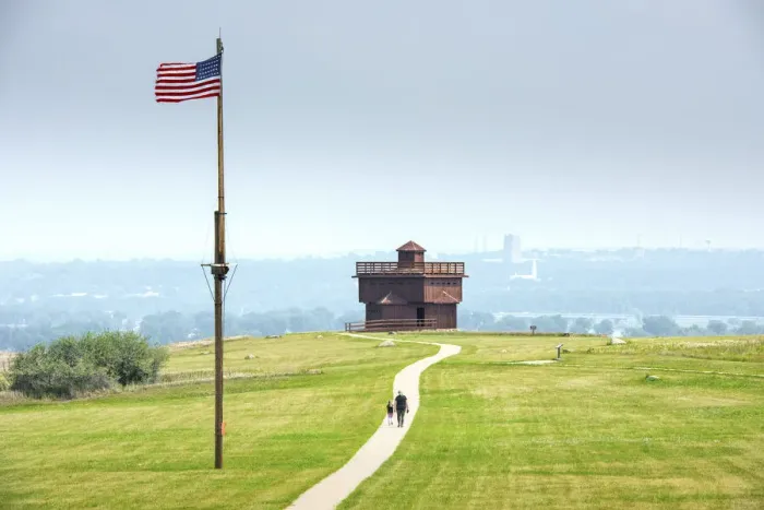 Framed Print : USA, North Dakota, Bismarck, Mandan, Fort Abraham Lincoln State Park, Blockhouse Framed Print : USA, North Dakota, Bismarck, Mandan, Fort Abraham Lincoln State Park, Blockhouse