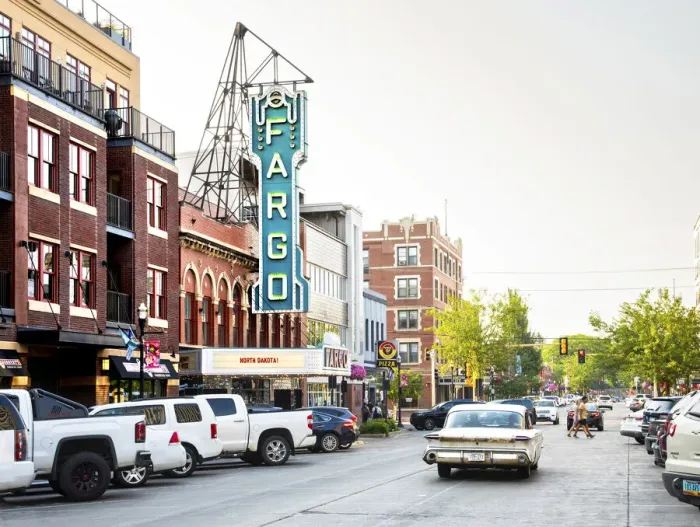 Framed Print : USA, North Dakota, Fargo, Historic Fargo Theatre, Broadway, Downtown