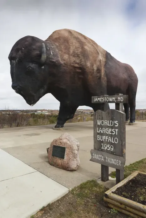 Framed Print : USA, North Dakota, Jamestown, Worlds Largest Buffalo