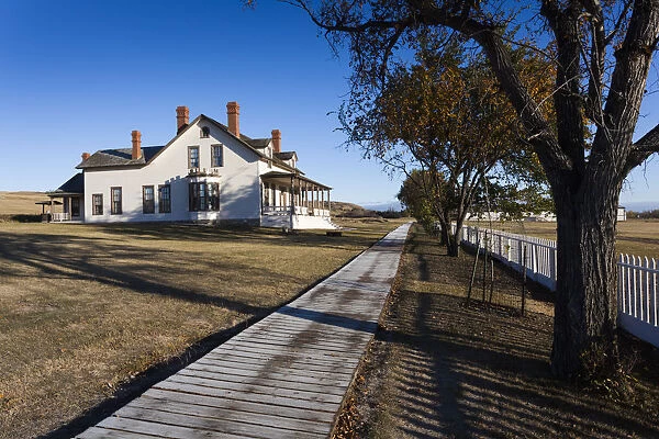 USA, North Dakota, Mandan, Fort Abraham Lincoln State Park, Custer House, residence of Lt