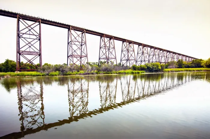 Framed Print : USA, North Dakota, Valley City, High Line Railroad Bridge, Hi-Line Framed Print : USA, North Dakota, Valley City, High Line Railroad Bridge, Hi-Line