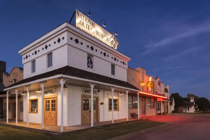 Framed Print : USA, Oklahoma, Elk City, National Route 66 Museum, buildings Framed Print : USA, Oklahoma, Elk City, National Route 66 Museum, buildings