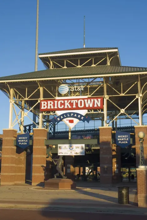 Framed Print : USA, Oklahoma, Oklahoma City, Bricktown Area, Bricktown Baseball Ballpark Framed Print : USA, Oklahoma, Oklahoma City, Bricktown Area, Bricktown Baseball Ballpark