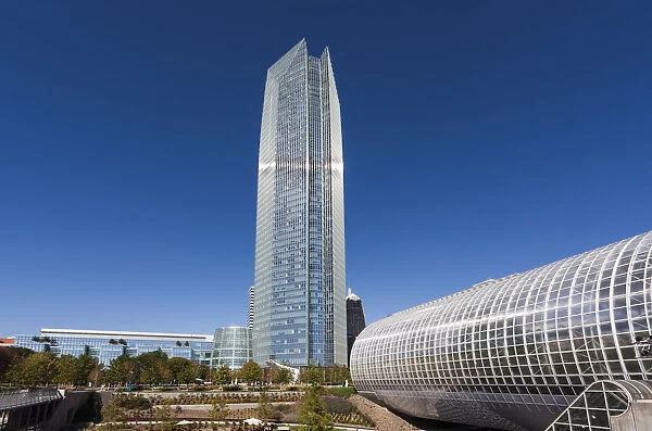 USA, Oklahoma, Oklahoma City, Devon Tower, tallest building, built 2012 and the Myriad