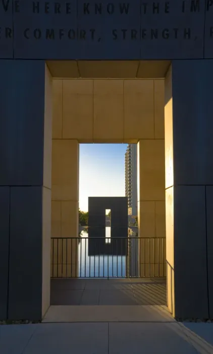 Framed Print : USA, Oklahoma, Oklahoma City, National Memorial, Site of Alfred P Framed Print : USA, Oklahoma, Oklahoma City, National Memorial, Site of Alfred P