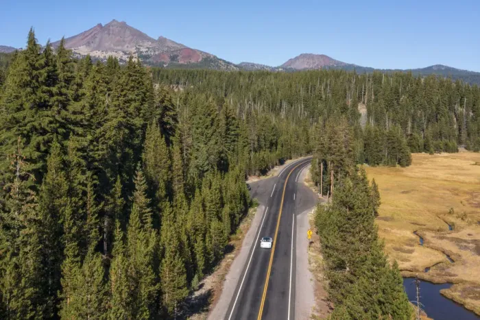 Framed Print : USA, Oregon, Bend, Cascade Lakes Highway, Tesla Framed Print : USA, Oregon, Bend, Cascade Lakes Highway, Tesla
