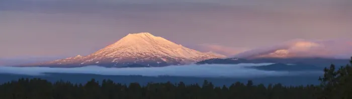 Framed Print : USA Oregon, Bend, panorama of Mount Bachelor at sunset Framed Print : USA Oregon, Bend, panorama of Mount Bachelor at sunset