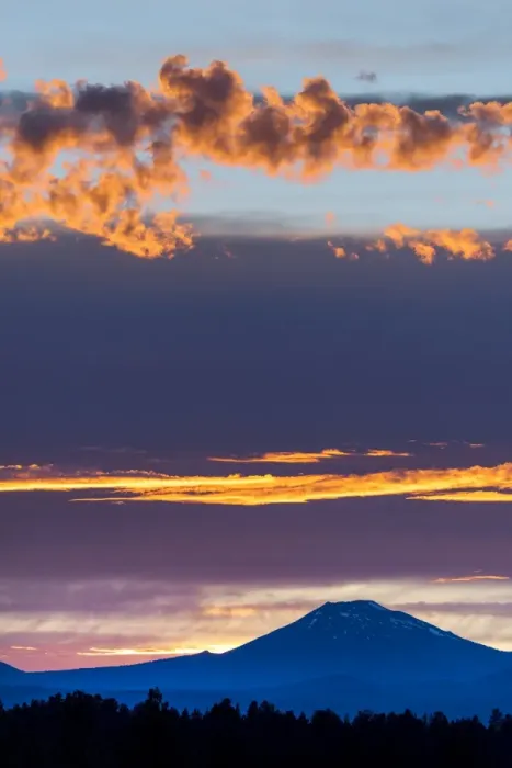 Framed Print : USA, Oregon, Central Oregon, Bend, Mount Bachelor at sunset Framed Print : USA, Oregon, Central Oregon, Bend, Mount Bachelor at sunset