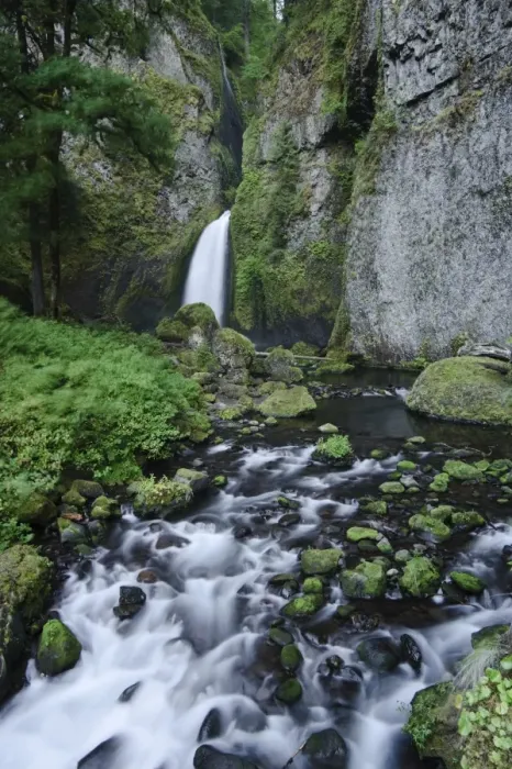 Framed Print : USA, Oregon, Columbia River Gorge, Waclella Falls