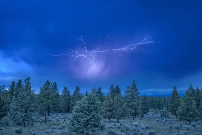 Framed Print : USA, Oregon, Deschutes National Forest, Bend, lightning Framed Print : USA, Oregon, Deschutes National Forest, Bend, lightning