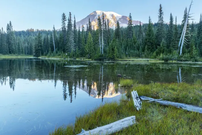 Framed Print : USA; Pacific Northwest; Washington; Mount Rainier National Park, Reflection lake Framed Print : USA; Pacific Northwest; Washington; Mount Rainier National Park, Reflection lake