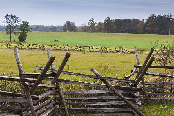 USA, Pennsylvania, Gettysburg, Battle of Gettysburg, battlefield fence