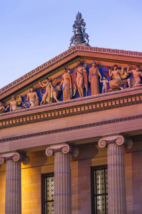 Framed Print : USA, Pennsylvania, Philadelphia, Philadelphia Museum of Art, exterior detail, dusk Framed Print : USA, Pennsylvania, Philadelphia, Philadelphia Museum of Art, exterior detail, dusk