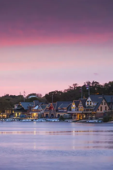 Framed Print : USA, Pennsylvania, Philadelphia, Boathouse Row on the Schuylkill River, dusk Framed Print : USA, Pennsylvania, Philadelphia, Boathouse Row on the Schuylkill River, dusk