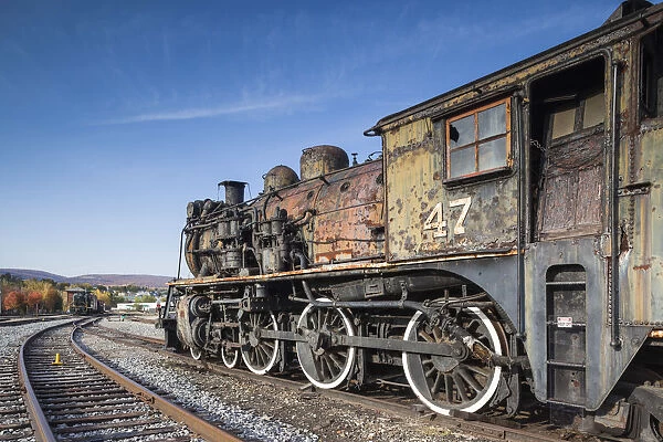 USA, Pennsylvania, Scranton, Steamtown National Historic Site, steam-era locomotive