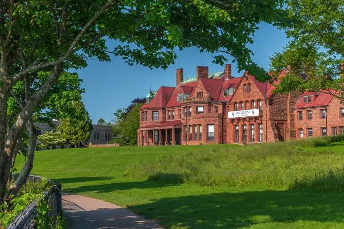 Framed Print : USA, Rhode Island, Newport, Bellevue Avenue Historic District, Cliff Walk, McAuley Hall, now of Salve Regina University Framed Print : USA, Rhode Island, Newport, Bellevue Avenue Historic District, Cliff Walk, McAuley Hall, now of Salve Regina University