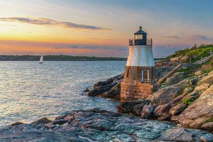 Framed Print : USA, Rhode Island, Newport, Castle Hill Lighthouse Framed Print : USA, Rhode Island, Newport, Castle Hill Lighthouse