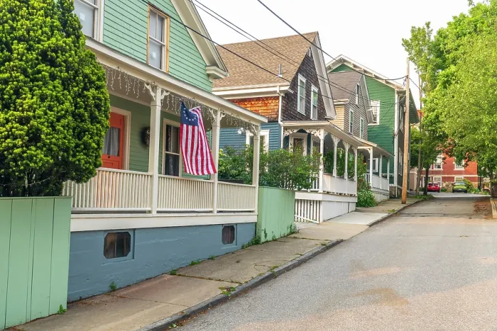 Framed Print : USA, Rhode Island, Newport, North Baptist Street Framed Print : USA, Rhode Island, Newport, North Baptist Street