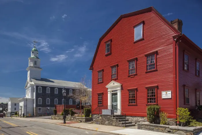 Framed Print : USA, Rhode Island, Newport, White Horse Tavern, 1673, oldest tavern in America