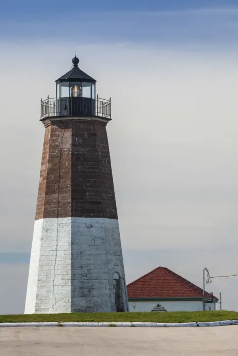Framed Print : USA, Rhode Island, Point Judith, Point Judith Lighthouse Station