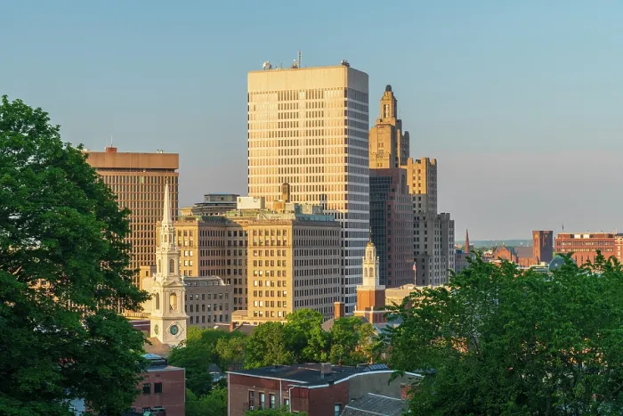 Framed Print : USA, Rhode Island, Providence, Downtown skyline Framed Print : USA, Rhode Island, Providence, Downtown skyline