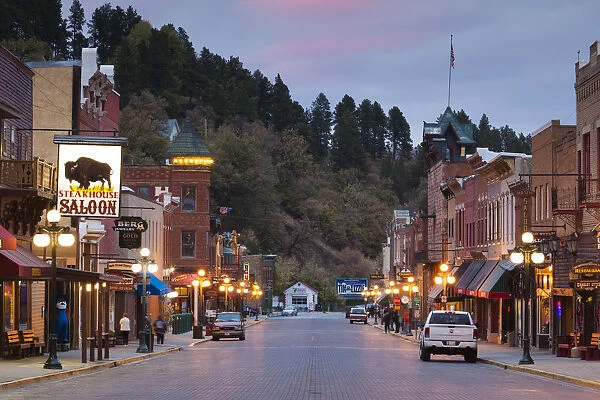 USA, South Dakota, Black Hills National Forest, Deadwood, historic Main Street