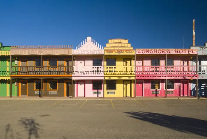 Framed Print : USA, Texas, Amarillo, The Big Texan Steak Ranch Motel