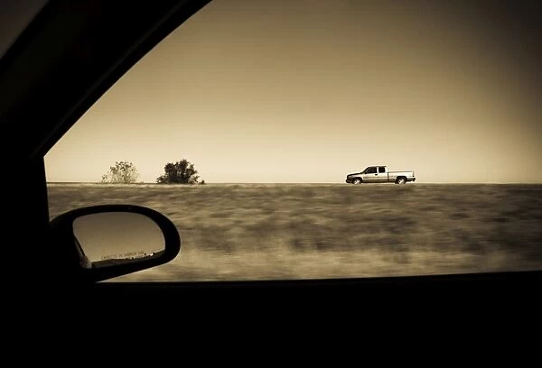 USA, Texas, Car on Interstate 40 (I-40)