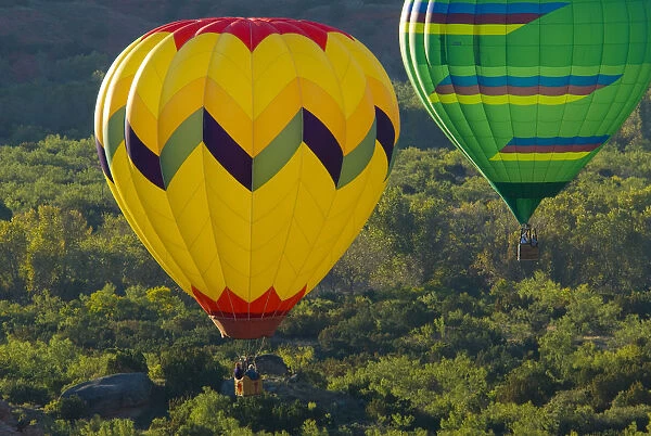 USA, Texas, Palo Duro Canyon, (Second Largest in USA), Hot Air Balloons