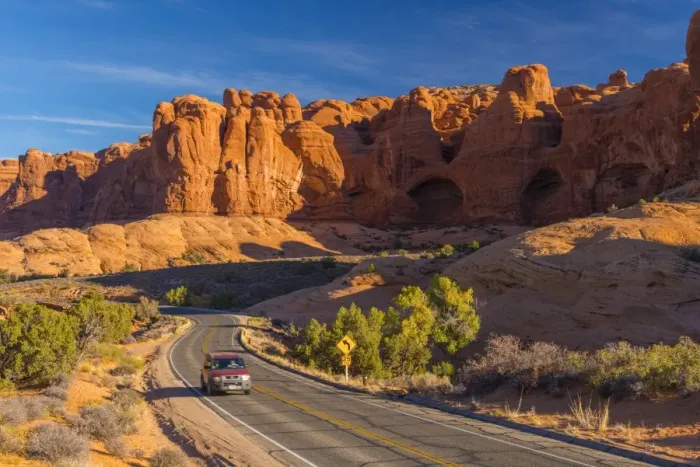 Framed Print : USA, Utah, Arches National Park, The Windows Road
