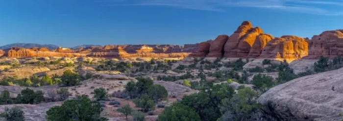 Framed Print : USA, Utah, Canyonlands National Park, The Needles District, Chesler Park Trail