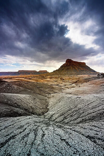USA, Utah, Factory Butte rock formation