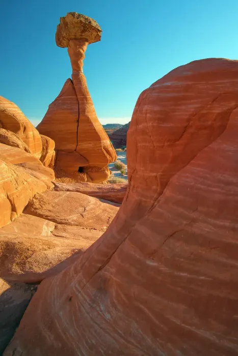 Framed Print : USA, Utah, Grand Staircase Escalante, National Monument, Toadstools, hoodos in Framed Print : USA, Utah, Grand Staircase Escalante, National Monument, Toadstools, hoodos in
