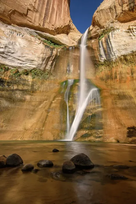 Framed Print : USA, Utah, Southwest, Colorado Plateau, Grand Staircase Escalante National Monument, Upper Calf Creek Falls Framed Print : USA, Utah, Southwest, Colorado Plateau, Grand Staircase Escalante National Monument, Upper Calf Creek Falls