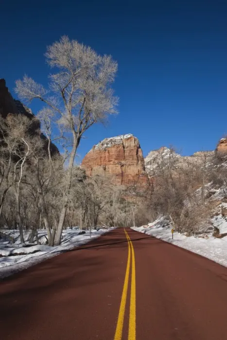 Framed Print : USA, Utah, Zion National Park, Zion Canyon Scenic Drive, winter Framed Print : USA, Utah, Zion National Park, Zion Canyon Scenic Drive, winter