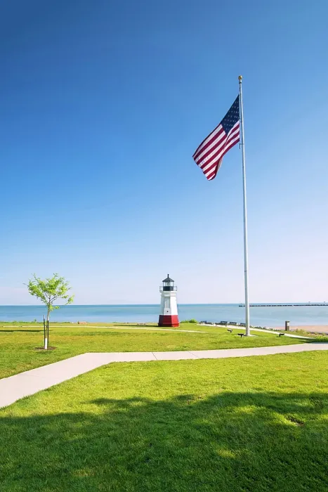 Framed Print : USA, Vermilion, Ohio, Vermilion Lighthouse, Lake Erie, Main Street Beach And Park Framed Print : USA, Vermilion, Ohio, Vermilion Lighthouse, Lake Erie, Main Street Beach And Park