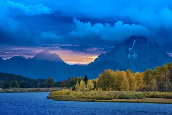 Framed Print : USA, Wyoming, Rockie Mountains, Teton County, Grand Teton National Park, sunset over Framed Print : USA, Wyoming, Rockie Mountains, Teton County, Grand Teton National Park, sunset over