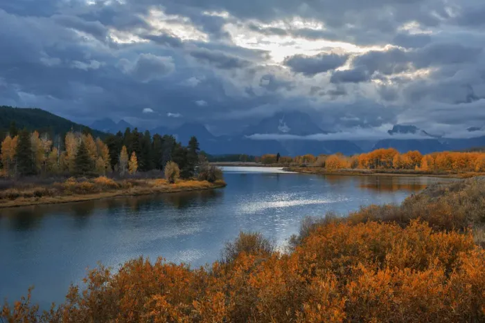 Framed Print : USA, Wyoming, Rockies, Rocky Mountains, Grand Teton, National Park, stormy fall landscape Framed Print : USA, Wyoming, Rockies, Rocky Mountains, Grand Teton, National Park, stormy fall landscape