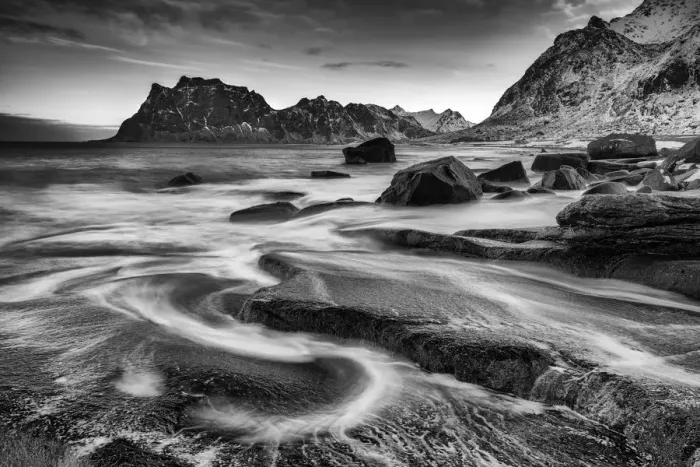 Framed Print : Uttakleiv Coastline, Lofoten Islands, Norway Framed Print : Uttakleiv Coastline, Lofoten Islands, Norway