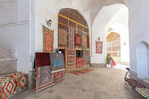 Uzbekistan, Bukhara, Tim Abdullah Khan bazaar interior